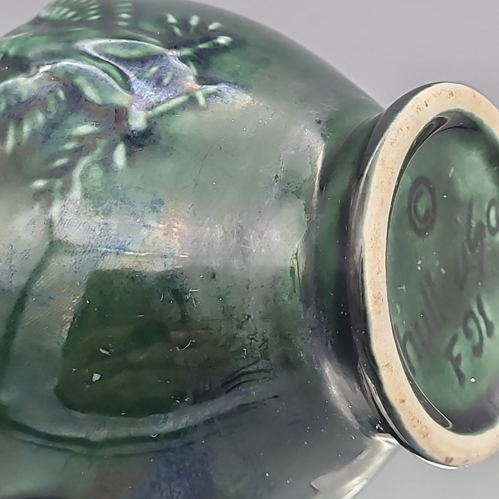 Hull Pottery Drip Glaze Eagle Small Pitcher #F91 Green Vintage USA Americana - Picture 8 of 10